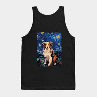 Australian Shepherd Starry Night Tank Top